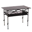 橙威（CHENGWEI）户外调节折叠桌高度便携式升降桌子露营野餐摆摊夜市蛋卷加高烧烤 可升降黑色120长桌(高50-80) 长85*宽45(内兜大于85可用)