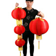淘文新年迎春红灯笼舞蹈道具春节串灯笼开业户外乔迁婚庆灯笼 10寸 空白灯笼 一个/价