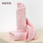 日本HOYO雪滑绒干发帽女干发巾男情侣两件套吸水速干毛巾帽子超强快速洗发 粉色干发巾*1条 粉色干发帽*1条