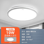 奥克斯(AUX) 卧室灯具LED客厅灯吸顶灯餐厅灯现代简约阳台灯 【力荐】曙光19瓦白光-圆27cm适10-15平