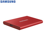 三星（SAMSUNG） 500GB Type-c USB 3.2 移动固态硬盘（PSSD） T7 红色 NVMe传输速度1050MB/s 超薄时尚