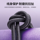 绿联Type-C数据线通用华为充电器线快充6A/5AMate40Pro/P30/20小米9/10手机 黑色1.5米加长款