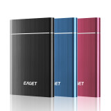 忆捷（EAGET）500G USB3.0移动硬盘G10 2.5英寸全金属文件数据备份存储安全高速防震蓝色