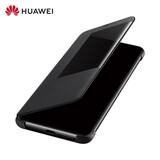华为Mate20手机壳原装智能视窗翻盖保护套Mate20pro全包防摔手机套Mate20x手机壳 【Mate20 黑色皮套】适用6.53英寸 -简包