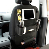 四万公里 汽车收纳袋 车座椅背挂袋车载置物袋储物袋 汽车内饰配件座套罩防踢垫 黑色 SWY1001