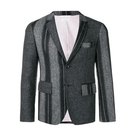汤姆 布朗(thom browne) 男士 经典条纹西服外套 灰色 0