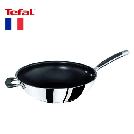 德国直邮特福 Tefal 炒锅不锈钢不粘锅感温变色中式炒菜锅gourmet 6层矿物涂层款30cm 图片价格品牌报价 京东