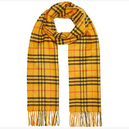 Burberry巴宝莉围巾女男款羊绒围巾奢侈品围巾168 30cm 黄色 图片价格品牌报价 京东