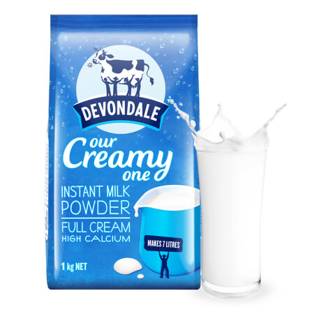 Devondale 德运 全脂高钙奶粉 1Kgx6件