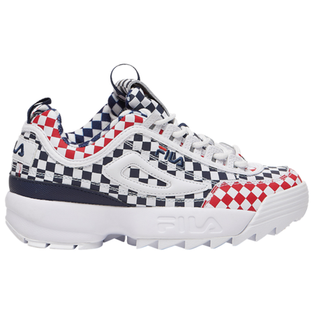 checkered fila shoes