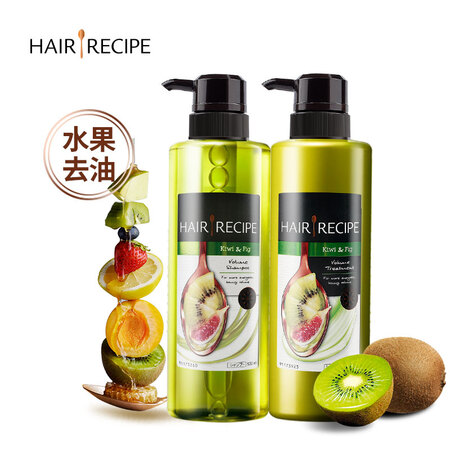 Hair Recipe洗发水 日本进口hair Recipe 发之食谱奇异果洗护套装洗发水530ml 护发素530ml 无硅油去油控油蓬松洗发 露 行情报价价格评测 京东