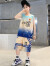 迈兜熊男童篮球服套装夏季儿童节礼物男孩衣服无袖运动两件套球衣速干潮 蓝色(中国球服背心款) 130