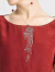 TANGY/天意夏季新品商场同款前襟刺绣真丝短袖莨绸连衣裙 7501 M