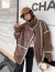 拉夏贝尔（La Chapelle）外套女加绒冬季2023新款韩版时尚小个子宽松棉衣加绒加厚保暖上衣 咖色 M