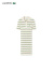 LACOSTE法国鳄鱼女装时尚彩色条纹修身显瘦POLO连衣裙EF9063 XID/米白色/绿色/黄色 34/155