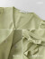 范思蓝恩23FS12620法式气质V领连衣裙女夏季新款收腰显瘦裙子 冰沙绿 M