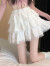 怡莉娜蕾丝蓬蓬蛋糕裙女春夏季新款法式纯欲风短款百搭荷叶边a字半身裙 白色 M