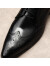 OMDE欧版布洛克雕花真皮甩尖子皮鞋男商务德比鞋英伦系带男鞋 黑色 36 标准国内皮鞋尺码  订制