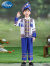 迪士尼三月三少数民族服装儿童广西壮族舞蹈服装傣族土家族男童演出服饰 男款流苏藏青长袖 140cm 标准尺码