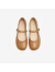 他她（TATA）2024春商场同款时尚休闲圆头女单鞋新款YFF01AQ4 棕色 34