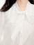 诗凡黎（'SEIFINI）【商场同款】飘带领白色衬衫2023秋新款法式上衣3E8220841 本白色 170/92A/XL