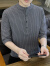 啄木鸟（TUCANO）亚麻衬衫男半袖衬衣夏季棉麻男士韩版休闲条纹男装立领七分袖衣服 卡其 XL