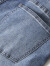 堡狮龙bossini男款夏季新品休闲宽松弹力直筒牛仔长裤 7503靛蓝色 M