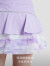 moodytiger【网球系列】女童短裙20夏季个性防走光半身裙 薰衣草紫 120cm