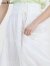 谜底系带半身裙2023夏季新款浪漫提花A型长裙纯棉舒适女232MB0529 本白花 L