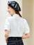 百图（betu）betu百图女装夏季减龄上衣尖领金属链条装饰短袖衬衫2107T27 白色 XS（白色预售05/25发货）