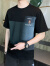 顶峰保罗（Dingfengbaoluo）短袖t恤男士夏季体恤纯棉宽松薄款上衣服男款21013黑色XL
