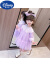迪士尼（Disney）女童春装连衣裙宝宝公主裙儿童裙子2024新款春秋韩版娃娃领纱裙 紫色 90码(身高80-90cm 1-2周岁)