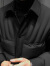 SUVKB冬季2024新款翻领男士羽绒服秋冬休闲修身夹克高端商务爆款男装 黑色 M