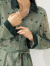 鳄鱼恤（CROCODILE）春夏新款100%桑蚕丝真丝长袖连衣裙女时尚印花收腰衬衫裙 水绿 M