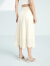 OVV2023春夏新款女装单面缎三醋酸微弹优雅柔美A字半身裙单裙 米白（净色）55 XL