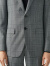 劲霸男装秋季新品羊毛男士商务休闲格子绅士西服套装套西BSFG3915 中灰（修身版） 50/XL