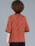 缇米媗新中式妈妈夏装套装2024新款中袖小衫上衣中老年女洋气绣花两件套 橘红色（上衣） XL建议穿110斤以内