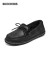 斯凯奇（SKECHERS）秋季女子轻质舒适乐福鞋加绒保暖休闲鞋167687 全黑色BBK 35 