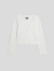 Gap【女友T】女装秋季2023新款开衫V领长袖T恤757761休闲上衣 白色 160/80A(XXS)