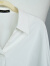 ROEYSHOUSE罗衣通勤白色衬衫2024春装新款别致蝙蝠袖基础休闲宽松上衣10107 白色 S