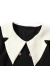 lagogo拉谷谷2023年秋季新款黑白娃娃领假两件连衣裙女气质百褶裙 黑白(WV) 165/L/40