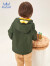 水孩儿（SOUHAIT）童装男童厚风衣冬季新款儿童中小童宝宝摇粒绒外套防风保暖潮 丛林绿 140cm