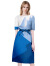 迪菲丽格气质蓝色印花系带职业连衣裙女2024新款夏季高级感中长裙 图片色 M