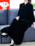 妙奚娅（MIUCZYIA）品牌金丝绒连衣裙春装2024年新款女装贵夫人高端洋气旗袍改良裙子 墨绿色 3XL