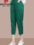 皮尔卡丹纯棉七分裤女夏季薄款2024年新款时尚女装宽松减龄绿色哈伦休闲裤 1737#白色 L (建议100斤-115斤)