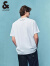 杰克·琼斯（JACK&JONES）杰克琼斯BSQ联名夏季新款胸前胶印刺绣装饰圆领短袖T恤男装 A06 本白色 常规 165/88A/XS