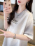 ZHIO短袖女式t恤2024年夏季新款韩版宽松百搭设计感小众半袖女装上衣 粉色 M (适合80-105斤)