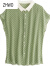 ZHWO雪纺衬衫女2024年夏季新款气质上衣短袖法式波点印花衬衣 绿色 S
