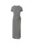 朗姿气质显高修身中长款裙子2024年夏季新款设计感开衩显瘦连衣裙 中灰色 M