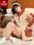 俞兆林睡衣女冬季珊瑚绒三层夹棉加厚加绒可爱卡通法兰绒保暖家居服套装 H1-9917(拉链款) M码(建议体重80-95斤)